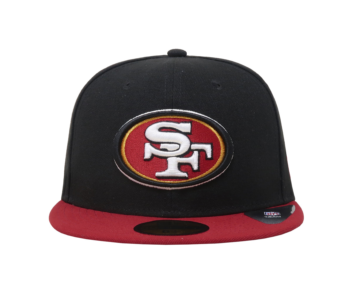 New Era Hat 59Fifty NFL San Francisco 49ERS Fitted Football Cap Black Red