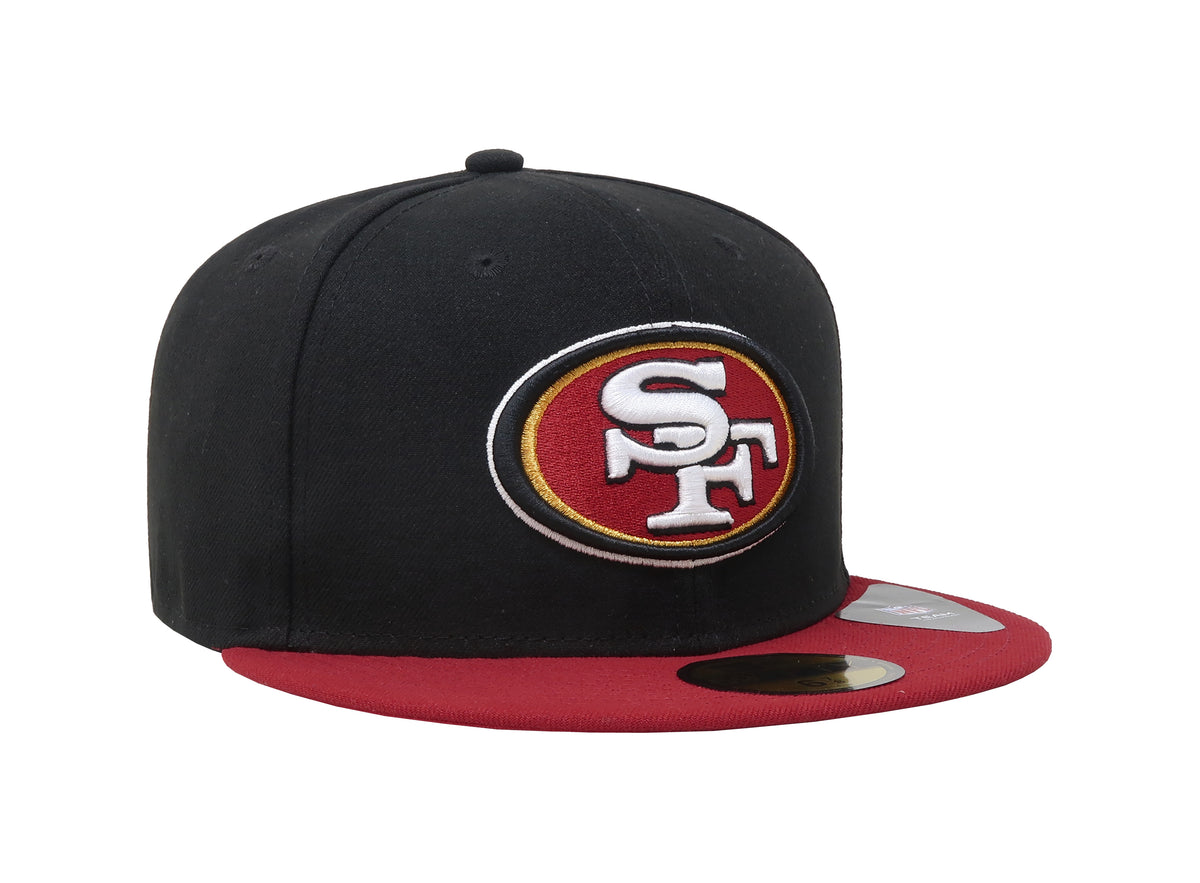 New Era Hat 59Fifty NFL San Francisco 49ERS Fitted Football Cap Black Red