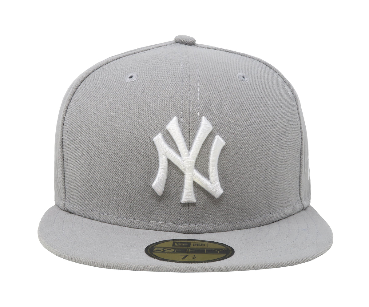 New Era 59Fifty Men MLB Basic New York Yankees Grey Fitted Cap – Shoe Hut  Online