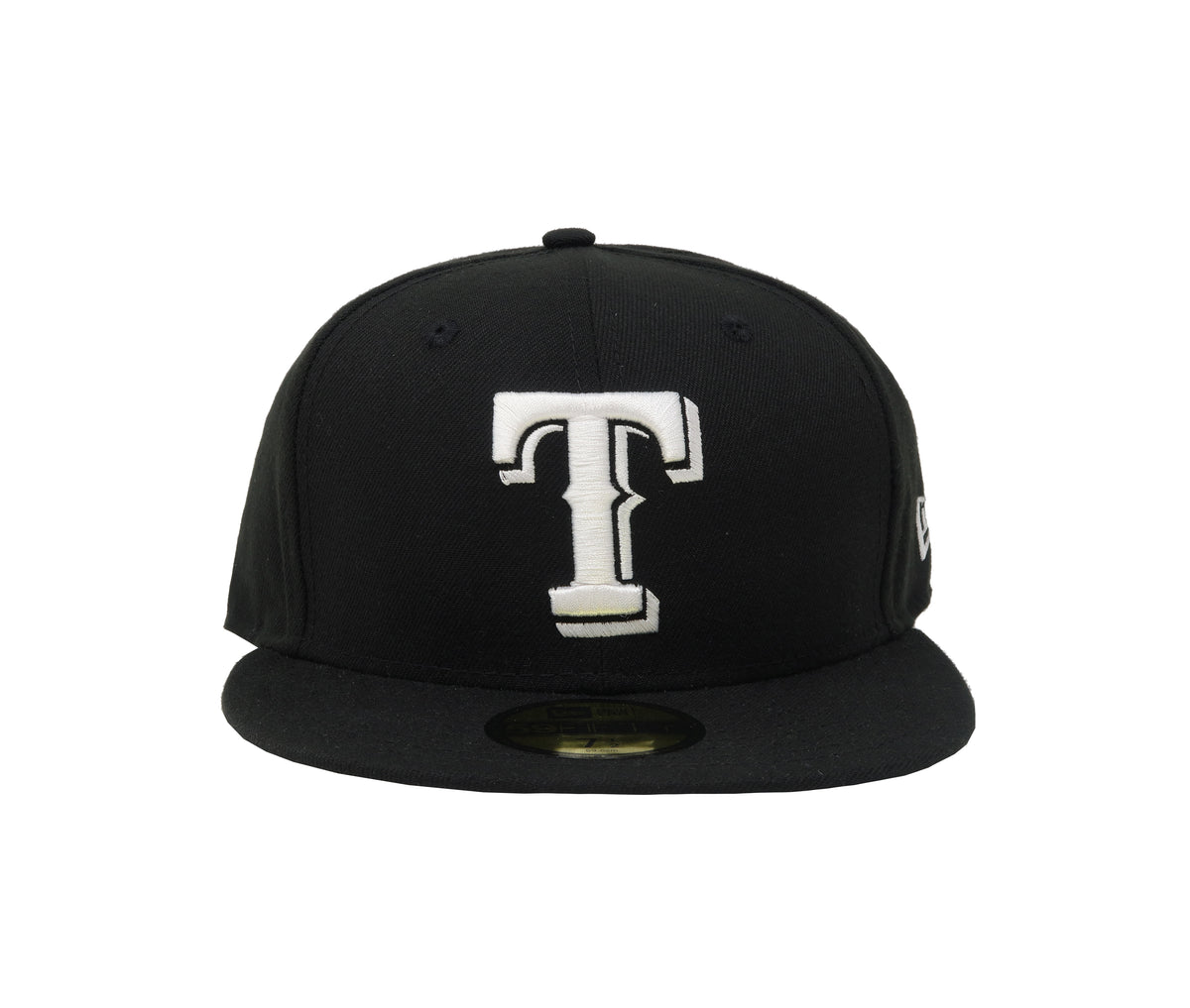 New Era Texas Rangers Basic Black & White 59fifty Fitted Cap – The