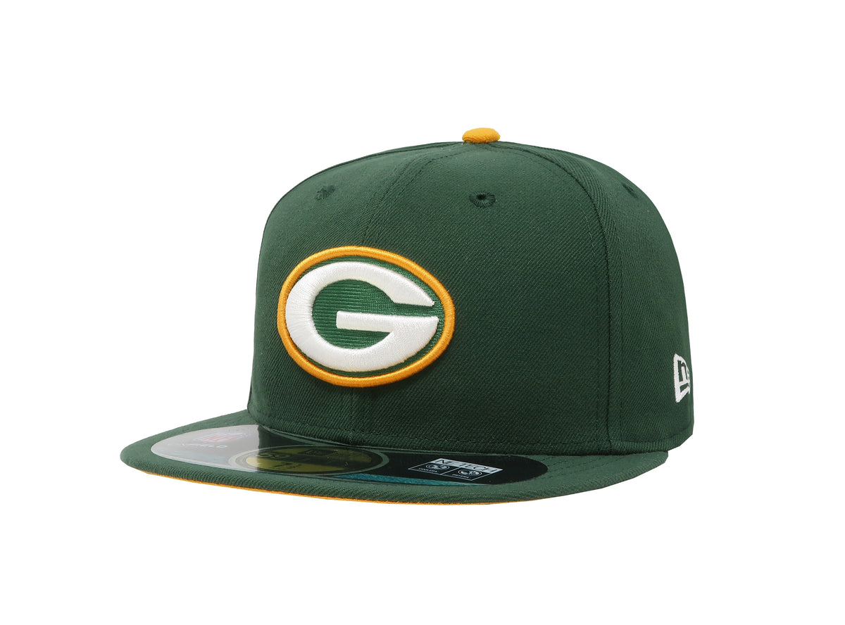 New Era Green Bay Packers NFL Black Team 59FIFTY Cap - Black 7 1/8