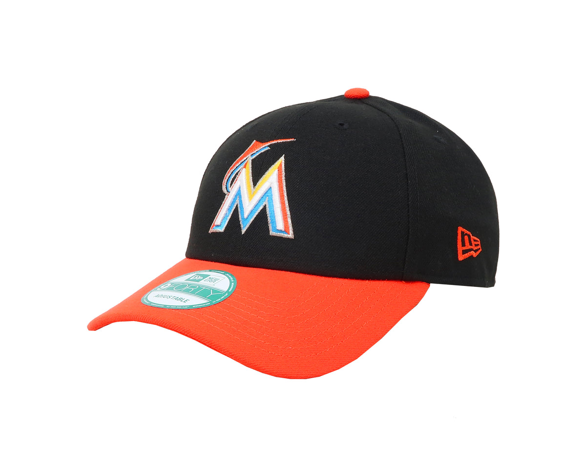 Mens Gray F3944365 Miami Marlins New Era Tech 9FORTY Stretch