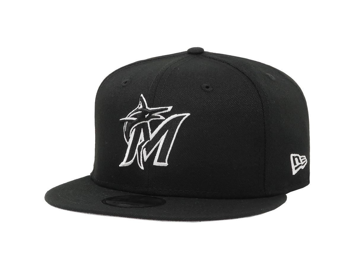 New Era 9Fifty Men's Miami Marlins Basic Black Snapback Cap – Shoe Hut  Online