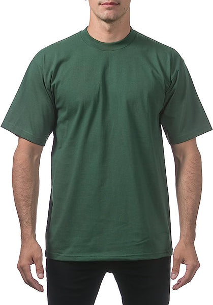 Pro Club Men's Heavy Crew T s/s Forest Green Shirt