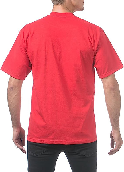 Pro Club Men's Heavy Crew T s/s Red Shirt