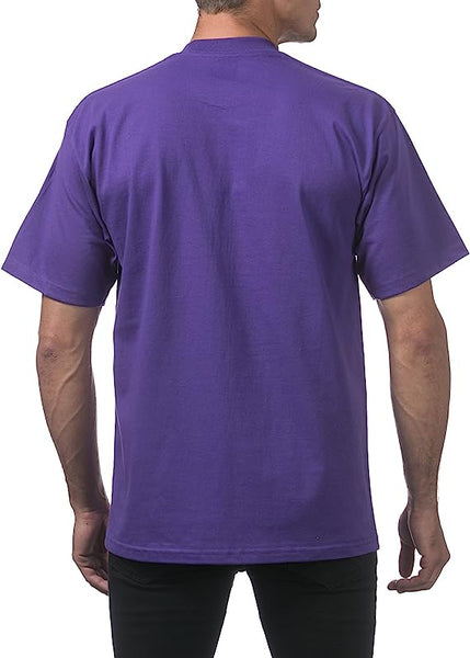 Pro Club Men's Heavy Crew T s/s Purple Shirt