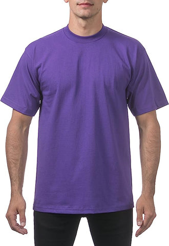 Pro Club Men's Heavy Crew T s/s Purple Shirt