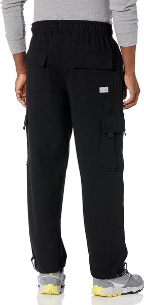 Pro Club Men's Heavyweight Fleece Cargo Pants Black