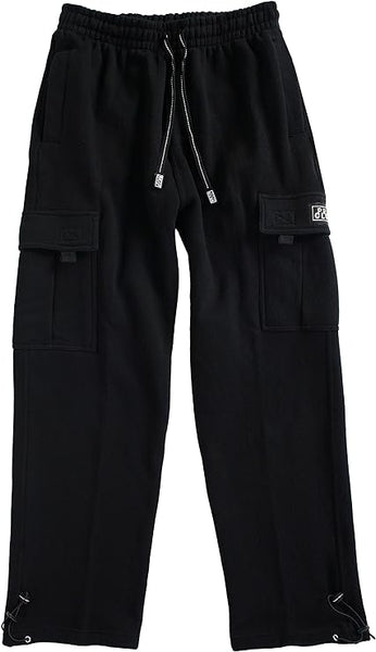 Pro Club Men's Heavyweight Fleece Cargo Pants Black