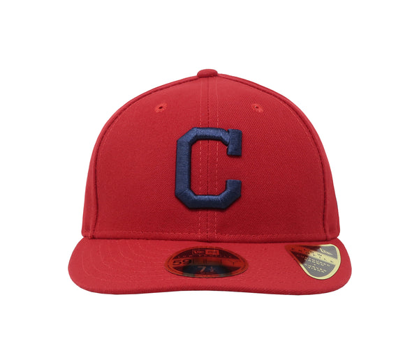 New Era 59Fifty Men's Cleveland Indians Low Profile Red Hat