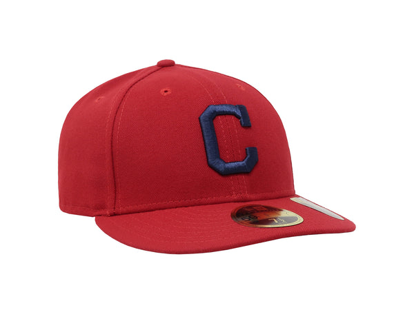 New Era 59Fifty Men's Cleveland Indians Low Profile Red Hat