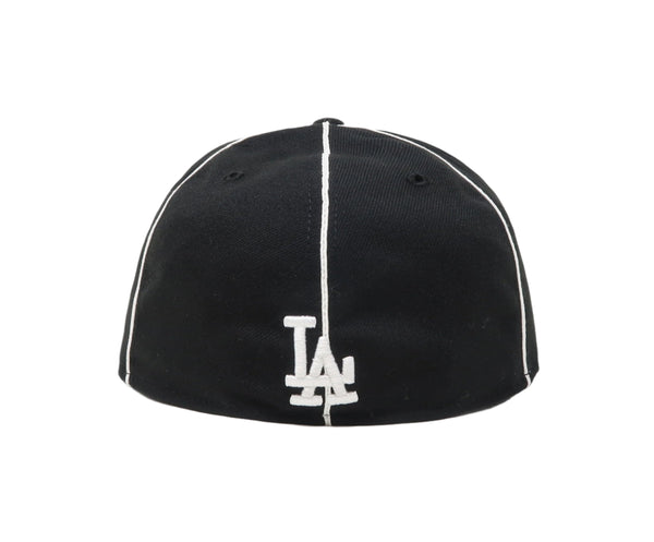 New Era 59Fifty Men's Los Angeles Dodgers Black/Piping White Fitted Hat