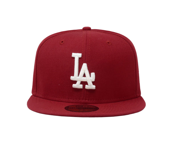 New Era 59Fifty Men's MLB Basic Los Angeles Dodgers Scarlet Red Fitted Cap