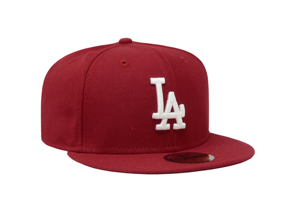 New Era 59Fifty Men's MLB Basic Los Angeles Dodgers Scarlet Red Fitted Cap