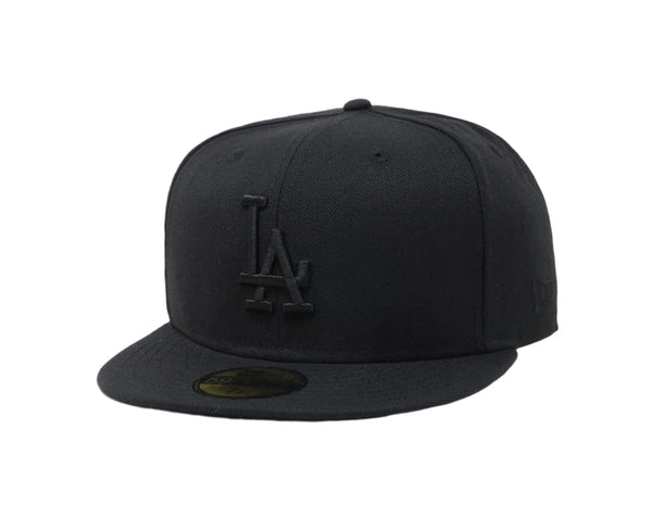 New Era 59Fifty Men's  Los Angeles Dodgers Black on Black Fitted Cap