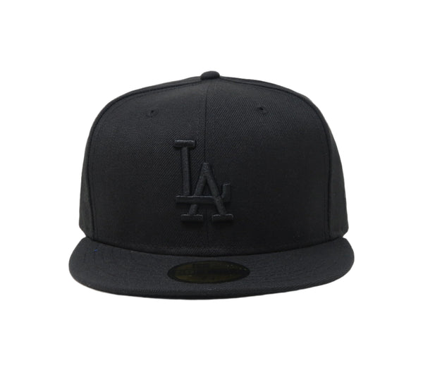 New Era 59Fifty Men's  Los Angeles Dodgers Black on Black Fitted Cap