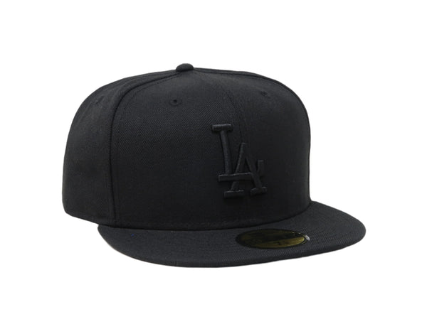 New Era 59Fifty Men's  Los Angeles Dodgers Black on Black Fitted Cap