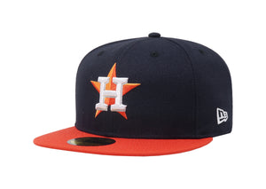 New Era 59Fifty Men's Houston Astros Navy/Orange Fitted Cap