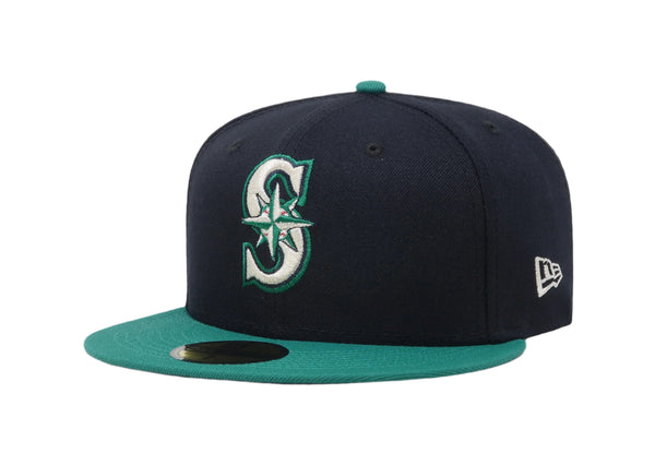 New Era 59Fifty Men's Seattle Mariners Navy/Green Fitted Cap