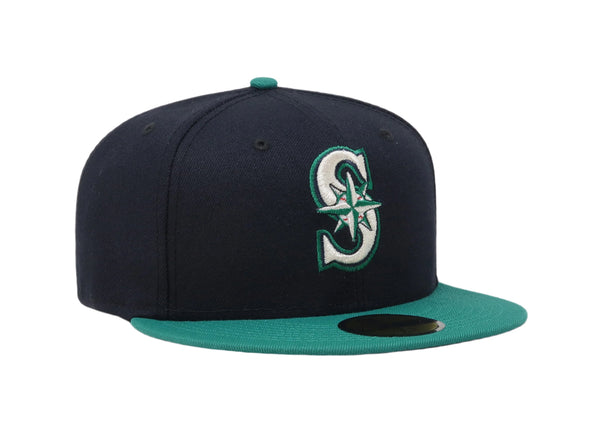 New Era 59Fifty Men's Seattle Mariners Navy/Green Fitted Cap