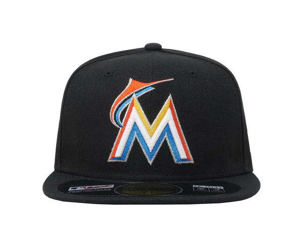 New Era 59Fifty Men's MLB Miami Marlins Black Fitted Cap