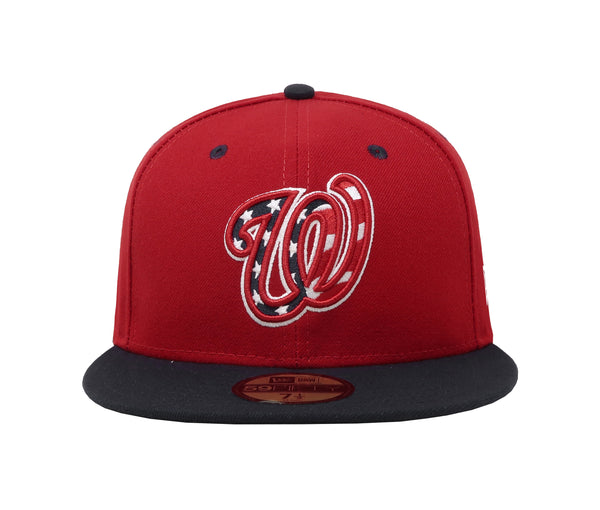 New Era 59Fifty Men's Washington Nationals Red/Navy Fitted Cap