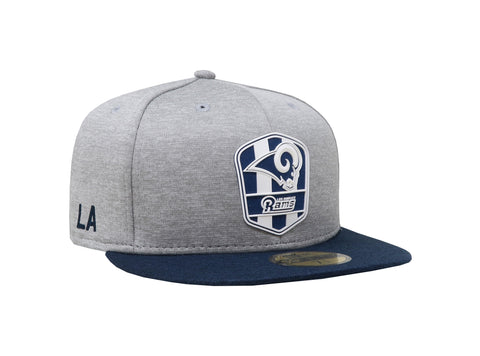 New Era 59Fifty Men's Los Angeles Rams Grey/Navy Fitted Cap