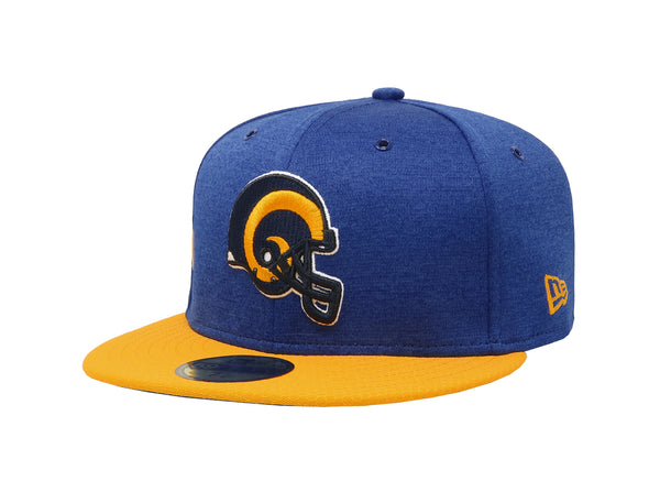 New Era 59Fifty Men's Los Angeles Rams Helmet Royal/Gold Fitted Cap