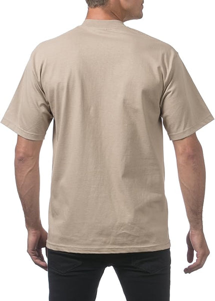 Pro Club Men's Heavy Crew T s/s Khaki Shirt