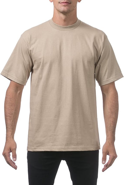 Pro Club Men's Heavy Crew T s/s Khaki Shirt