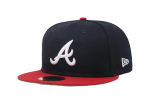 New Era 9Fifty Men's Atlanta Braves Basic 2Tone Navy/Red SnapBack Cap