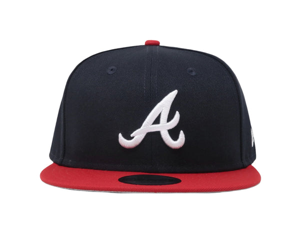 New Era 9Fifty Men's Atlanta Braves Basic 2Tone Navy/Red SnapBack Cap