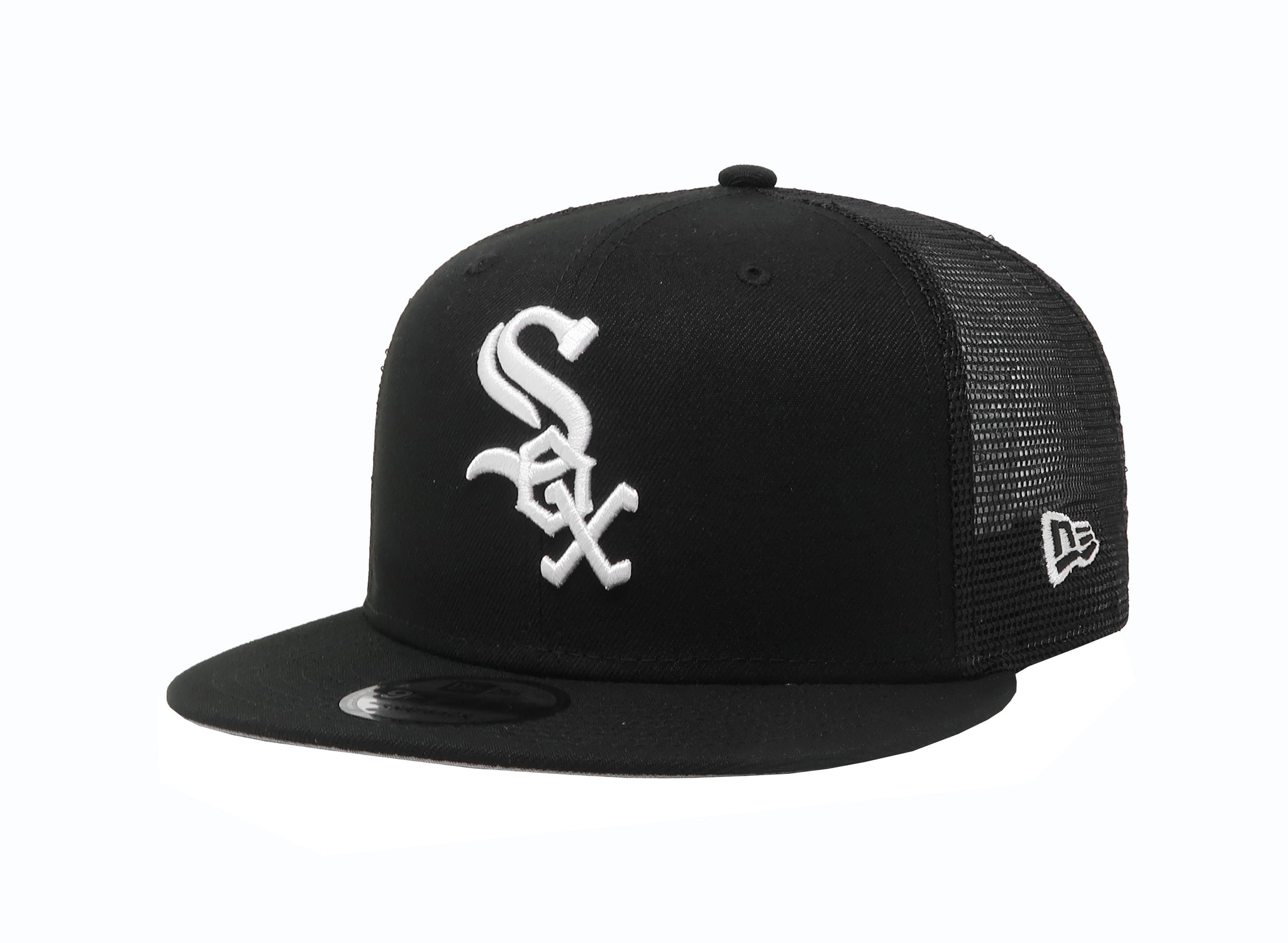 New Era 9Fifty Men's Cap Chicago White Sox Black Mesh Snapback Hat