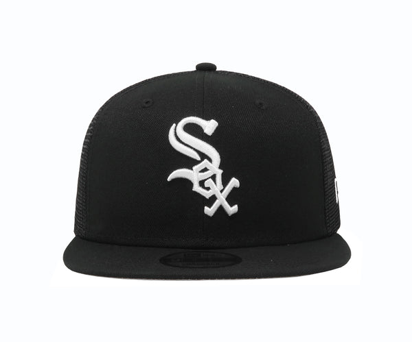 New Era 9Fifty Men's Cap Chicago White Sox Black Mesh Snapback Hat