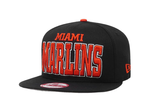 New Era 9Fifty Men's Miami Marlins Black Adjustable SnapBack Cap