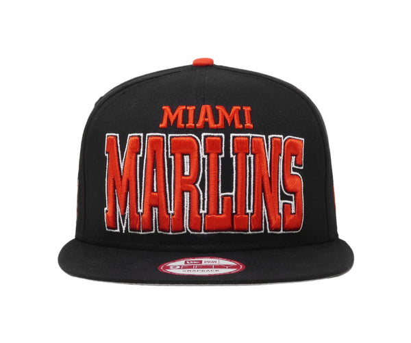 New Era 9Fifty Men's Miami Marlins Black Adjustable SnapBack Cap