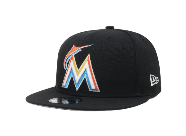 New Era 9Fifty Men's Miami Marlins Baycik Black Adjustable SnapBack Cap