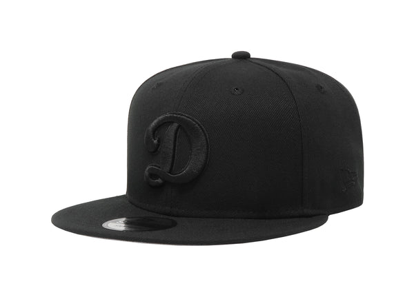 New Era 9Fifty Men's Los Angeles Dodgers "D" Basic Black/Black SnapBack Cap