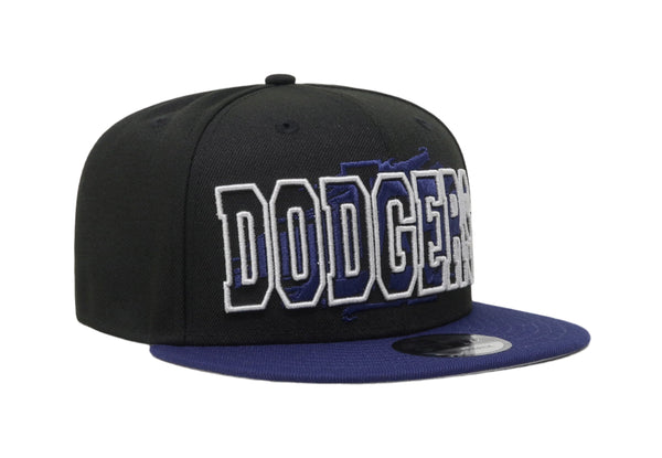 New Era 9Fifty Men's Los Angeles Dodgers Splatter Black Snapback Hat