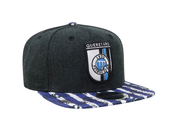 New Era 9Fifty Men's Los Gallos Queretaro Futbol Club Soccer Black/Blue SnapBack Cap
