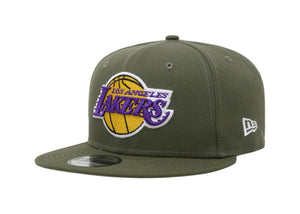 New Era 9Fifty Men's Los Angeles Lakers Olive Green SnapBack Cap