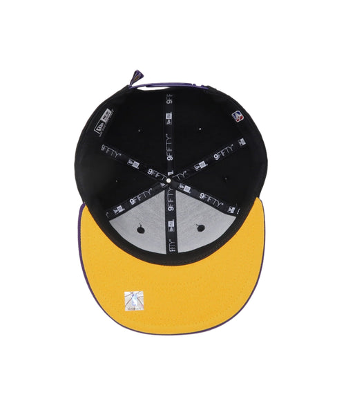 New Era 9Fifty Men's Los Angeles Lakers Splatter Black/Purple SnapBack Cap