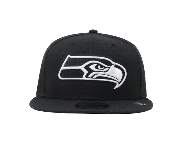 New Era 9Fifty Men's Seattle Seahawks Black/White SnapBack Cap