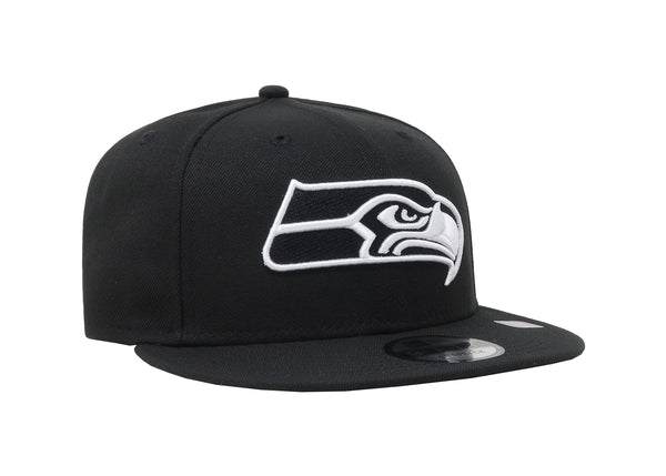New Era 9Fifty Men's Seattle Seahawks Black/White SnapBack Cap