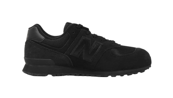 New Balance Big Kids 574 Black/Black Shoes