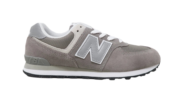 New Balance Big Kids 574 Grey/White Shoes