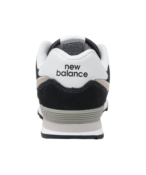 New Balance Big Kids 574 Black/Grey Shoes