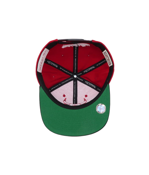 Mitchell & Ness Men's Hat Chicago Bulls XL Logo 2tone Red/Black Snapback Cap