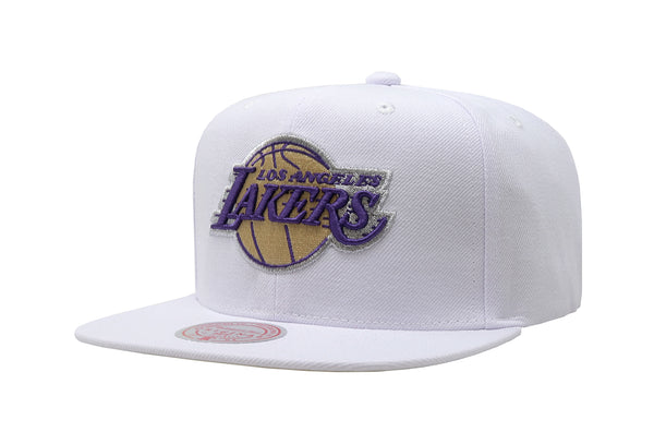 Mitchell & Ness Men's Los Angeles Lakers 25th Anniversary White Snapback Hat