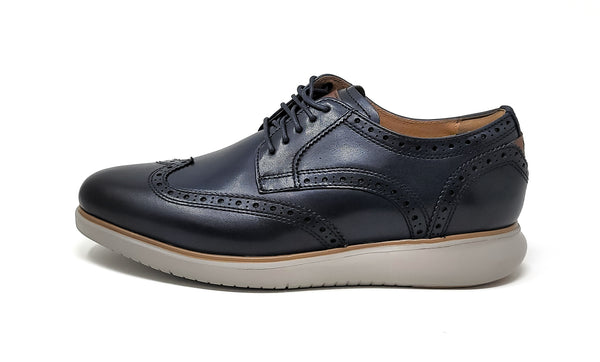 Florsheim Fuel WingTip Oxford Wide Navy/Grey Men's Shoes